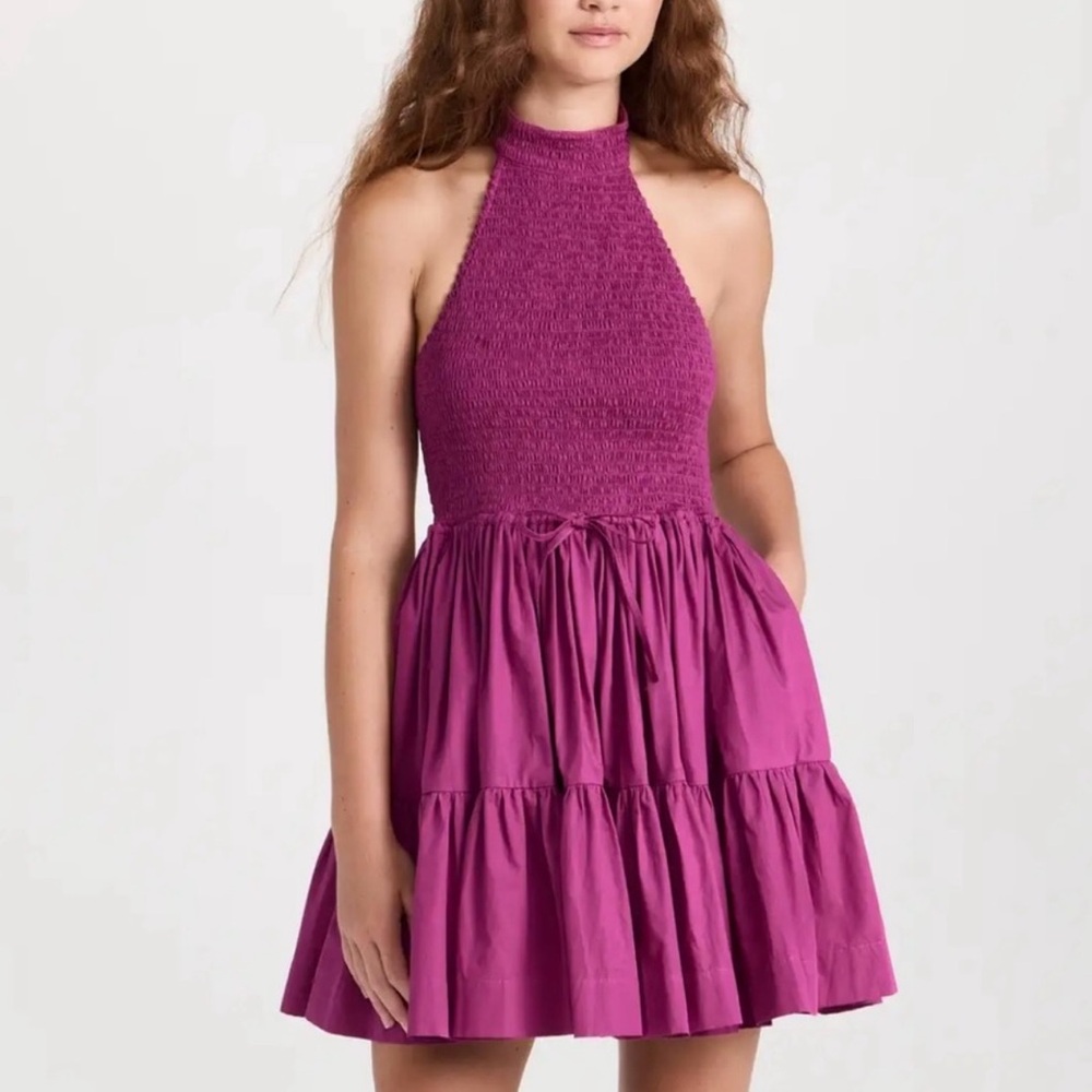NWT SWF Shirred Halterneck Mini Dress